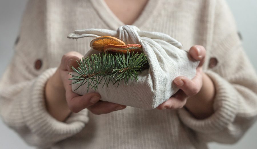 cadeau inpakken met textiel