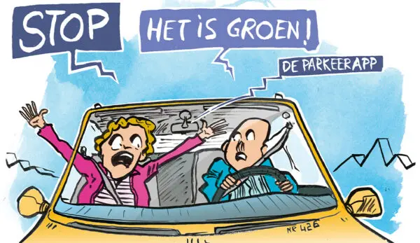 parkeerapp yellowbrick illustratie