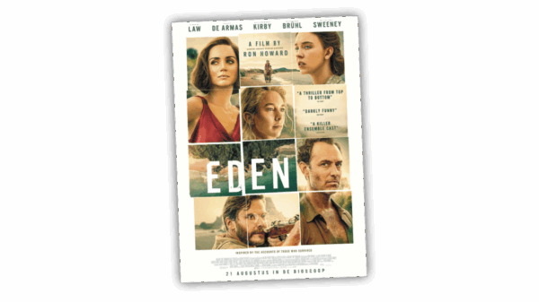 Vanaf 21 augustus draait de film 'Eden' in de bioscoop, een waargebeurd verhaal over een groep mensen die in de jaren 30 de samenleving ontvlucht en een nieuw leven probeert op te bouwen op het onbewoonde Galápagos-eiland Floreana.