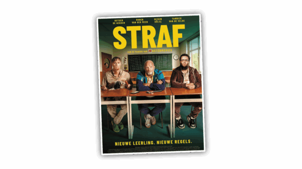 De film STRAF draait vanaf 9 oktober in de bioscoop. Muziekleraar Edwin besluit terug te vechten tegen pesterijen, maar wordt het slachtoffer van chantage nadat een incident op film wordt vastgelegd.