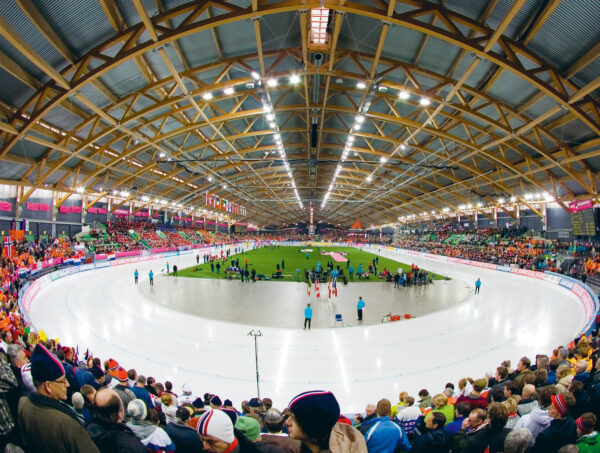 WK schaatsen in Hamar in Noorwegen