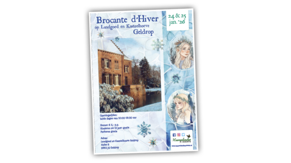 Bezoek 'Brocante d’Hiver' op Landgoed en Kasteelhoeve Geldrop op 24 en 25 januari 2026. Ontdek unieke schatten uit Frankrijk en Engeland in een sfeervolle 17de-eeuwse setting.